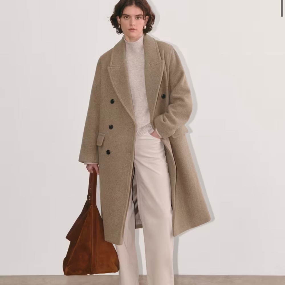Everlane Double-Breasted Coat in Wool